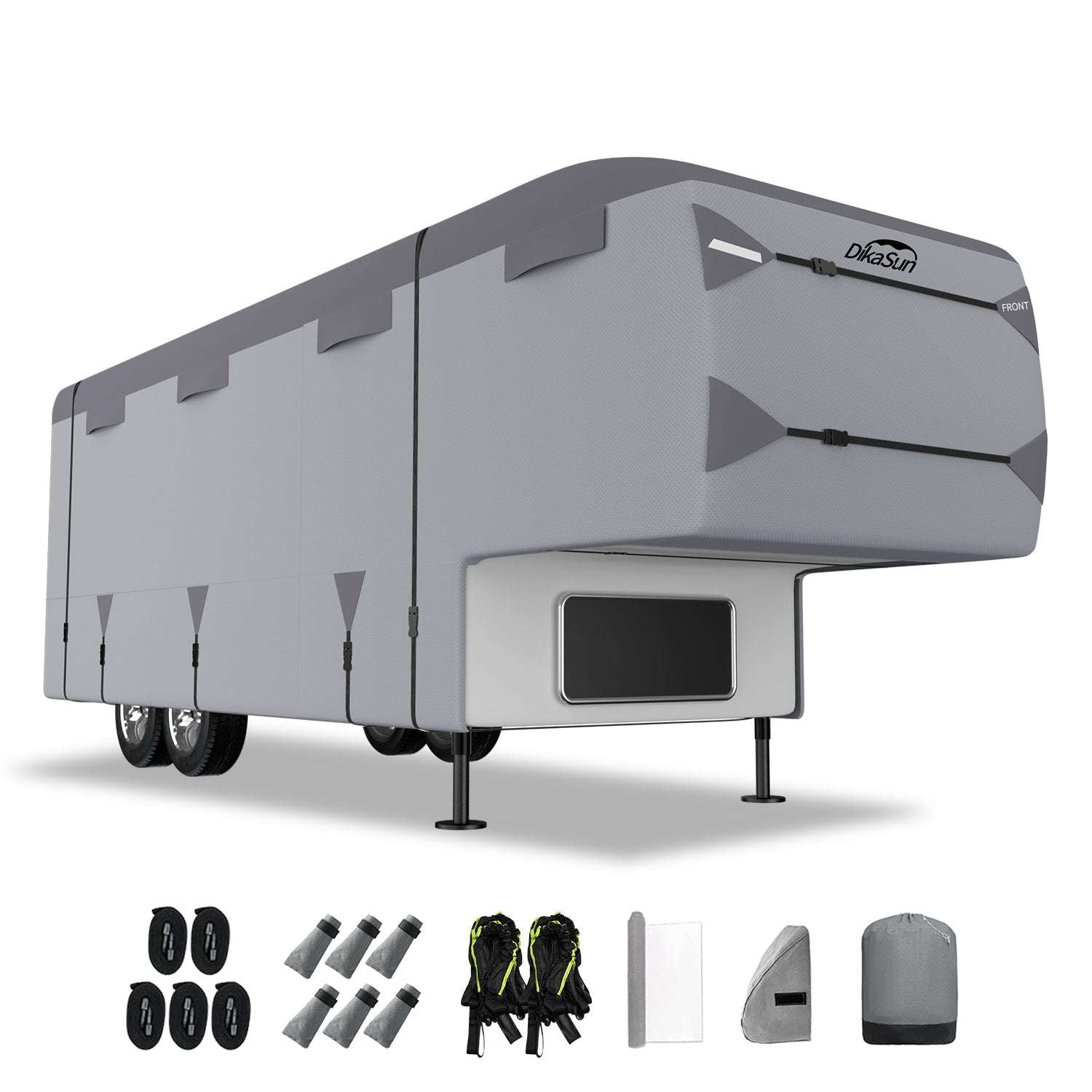 DikaSun 7 Layers 5th Wheel RV Cover UV Protection Waterproof Windproof Breathable